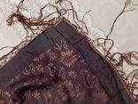 Шелковый старинный платок 100х100, фото №4