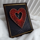 Картина сердце, string-art, валентинка, фото №2