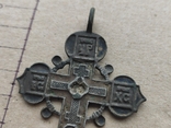 Наперсный крест в эмалях с клеймом мастера 8 см., фото №5