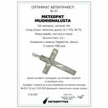 Підвіска-хрестик із метеоритом Muonionalusta, із сертифікатом автентичності, фото №3