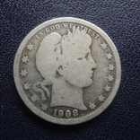 25 центов 1908 США О  серебро    (3.2.12), фото №4