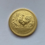 25 дол. 2017 г. Австралия (1/4 oz 999,9) Год Петуха, фото №2