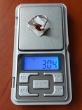 Серебряное кольцо 925 пробы с янтарем, фото №11