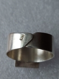 (4) Безразмерное серебряное кольцо 925 пробы с янтарем, фото №10