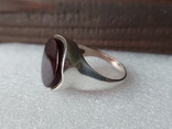Серебряное кольцо 925 пробы с янтарем, фото №12