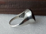 Серебряное кольцо 925 пробы с янтарем, фото №13