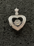 Серебряная подвеска в виде сердца, фото №3