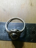 Серьги и кольцо серебро 925 пробы с гематитом, фото №3