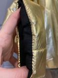 Дизайнерская зимняя куртка/пуховик золотого цвета MARANI, фото №3