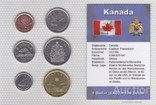 Canada Канада - набор 6 монет 1 5 10 25 50 Cents + 1 Dollar 2007 - 2012 t.3 в блистере, фото №2