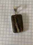 Кулон-підвіска з посрібленим каменем No34, фото №2