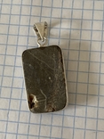 Кулон-підвіска з посрібленим каменем No34, фото №4