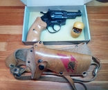Револьвер Латек 4 мм, кожаная кобура, пульки 47 шт., фото №2