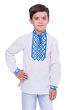 Сорочка для хлопчика Млад (льон білий), фото №2