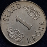 Ісландія 1 крона 1974 року, фото №4