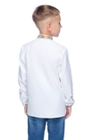 Сорочка для хлопчика Дубове листя (льон сірий), фото №5