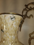 Керамічна вінтажна ваза з бронзою арт. 0113, фото №3