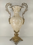 Керамічна вінтажна ваза з бронзою арт. 0113, фото №6