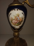 Керамічна вінтажна ваза з бронзою арт. 0121, фото №4