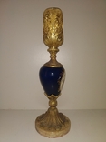 Керамічна вінтажна ваза з бронзою арт. 0121, фото №5
