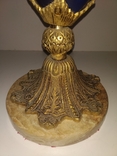 Керамічна вінтажна ваза з бронзою арт. 0121, фото №10