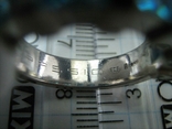 Серебряное Кольцо Размер 17 Яркие Голубые Камни Фианиты Принцесса 925 проба Серебро 868, фото №7