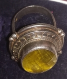 Перстень с жолтым камнем 925 пр., фото №2