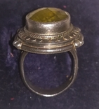 Перстень с жолтым камнем 925 пр., фото №4