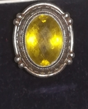 Перстень с жолтым камнем 925 пр., фото №8