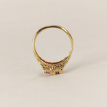 Винтажное ажурное золотое кольцо с двумя турмалинами, photo number 4