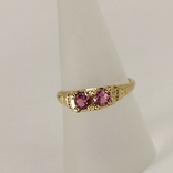 Винтажное ажурное золотое кольцо с двумя турмалинами, photo number 6