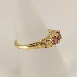 Винтажное ажурное золотое кольцо с двумя турмалинами, фото №7