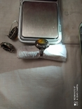 Набор  кольцо и серьги серебро 875 проба со звездой СЮ с сердоликом, фото №5