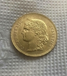 20 франков 1890 год Швейцария золото 6,45 грамм 900, фото №2