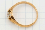 Старинное золотое кольцо с бриллиантом 0,5ct 56 проба, фото №3