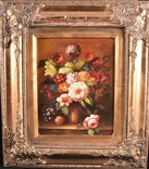 Картина, Натюрморт Цветы Букет Рама Подпись .55х40 см, фото №2