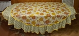 Retro tablecloth with lace USSR D 250, photo number 2
