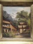 Гірський пейзаж. Fischer H. (1824-1908). 1848р. (320*355мм), фото №3