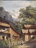 Гірський пейзаж. Fischer H. (1824-1908). 1848р. (320*355мм), фото №4