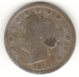 США 5 центов, 1910 (лот 261), фото №3