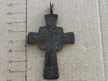Крест старинный 8.5 см серебро., фото №4