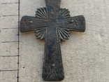 Крест старинный 8.5 см серебро., фото №6