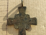 Крест старинный 8.5 см серебро., фото №8