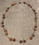 Silver necklace with amber (silver 925 pr, weight 12 g) length 48 cm, photo number 2