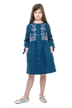 Сукня для дівчинки Аніта (льон синій), фото №2