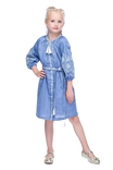 Сукня для дівчинки Іванна (льон блакитний джинс), фото №4
