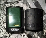 Копия бензиновой зажигалки ZIPPO новая в подарочной упаковке(зеленая)., фото №3