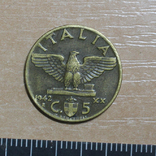 Монета 5 чентезімо 1942р, фото №2