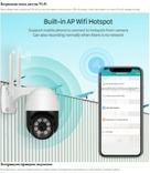 IP-камера наружная, 2МП, PTZ, Wi-Fi, 1080P, 4-кратный зум, numer zdjęcia 5