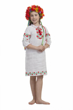 Сукня для дівчинки Калинове намисто (льон білий), фото №4